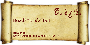 Buzás Ábel névjegykártya