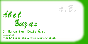 abel buzas business card