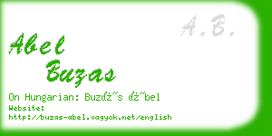 abel buzas business card